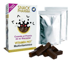 Snack Pharma Gastric Pet Vitamin Pet Multivitamínico en Snack Para Perros y Gatos – 30 uds (120 g)