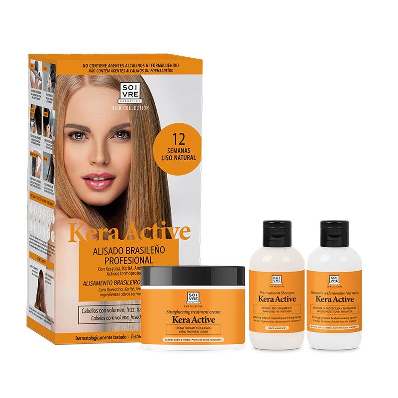 Kit Tratamiento Alisado Brasileño Kera Active Soivre — Farmacia
