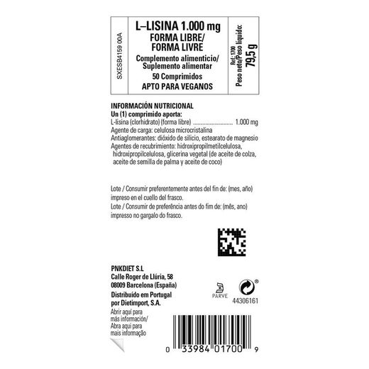Solgar L-Lysine 1000 mg 50 Tablets