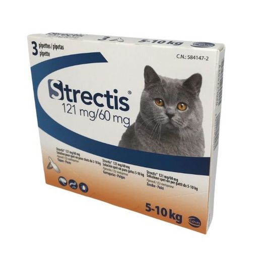 Strectis Cats 121 mg/60 mg 5-10kg 3 Pipettes