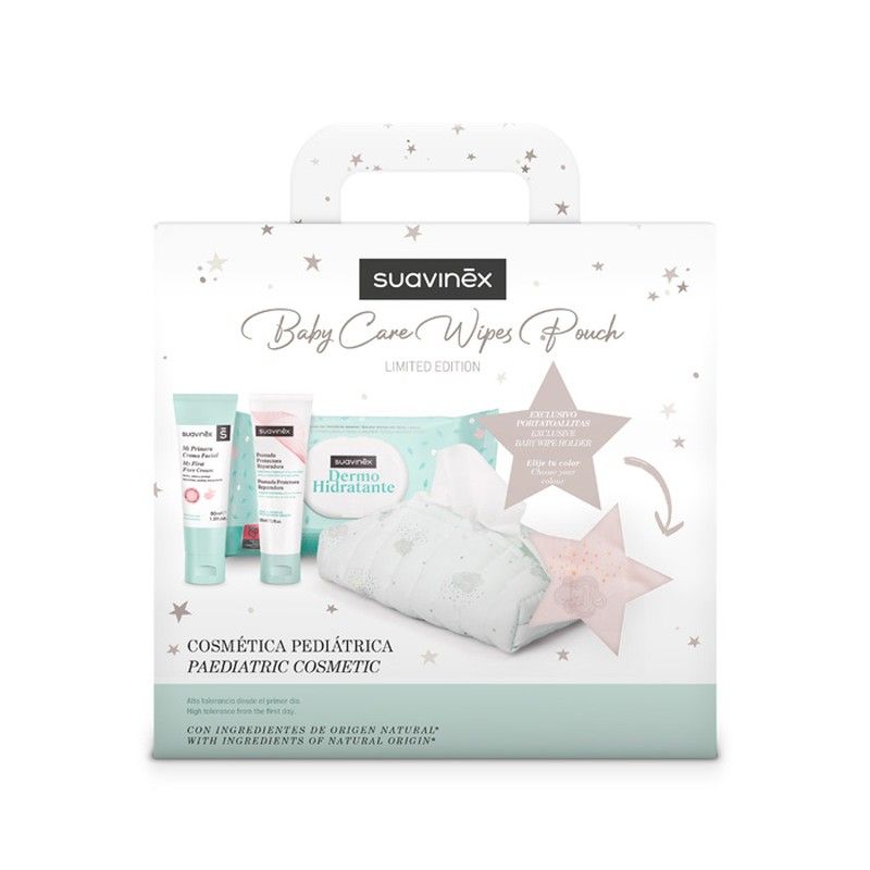 Suavinex Baby Care Wipes Pouch 3 Productos + Portatoallitas Azul