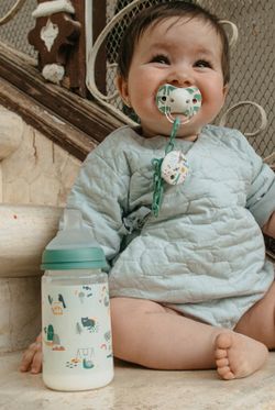 Suavinex Medium Flow Baby Bottle Prints Physiological Teat SX Pro +3m 270 ml