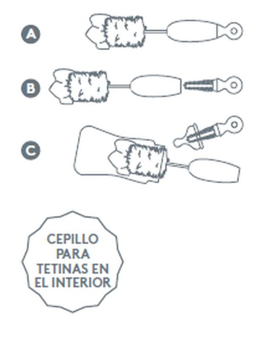 Escova de limpeza de mamadeiras Suavinex Duo