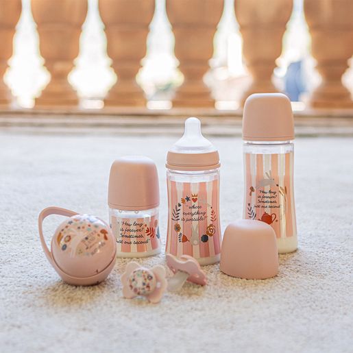 Chupeta fisiológica Suavinex em formato de borboleta para bebês de 6 a 18 meses.