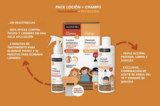 Suavinex Loción Antipiojos + Champu Protector