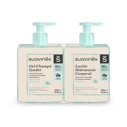Suavinex Pack Gel - Shampoing Syndet 500 ml et Lait Hydratant Corps 500 ml