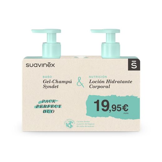 Suavinex Pack Gel - Shampoing Syndet 500 ml et Lait Hydratant Corps 500 ml