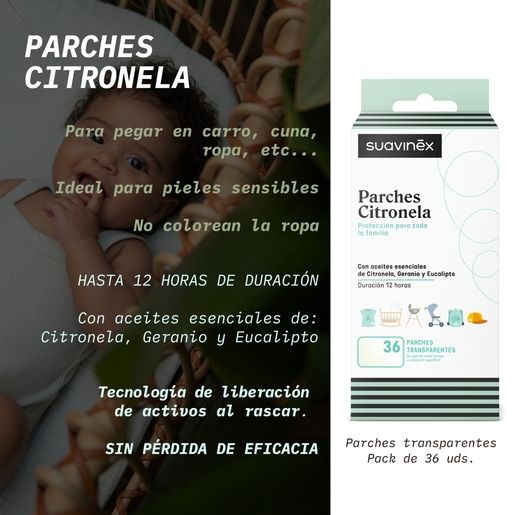 Suavinex Parches de Citronela Antimosquitos 36 Unidades