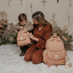 Sac à dos de maternité Suavinex Poetry grand format rose