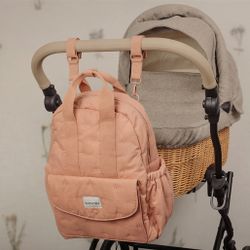 Sac à dos de maternité Suavinex Poetry grand format rose