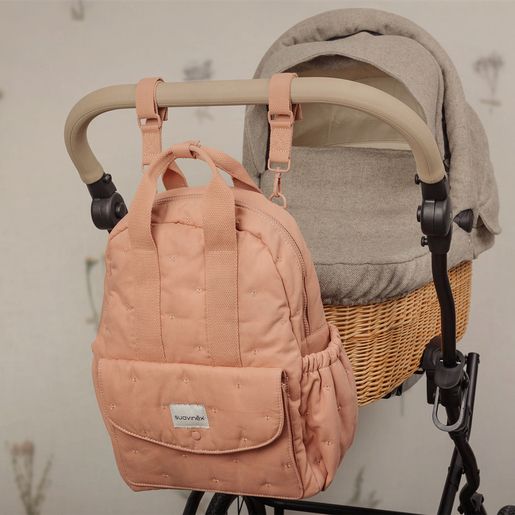 Sac à dos de maternité Suavinex Poetry grand format rose