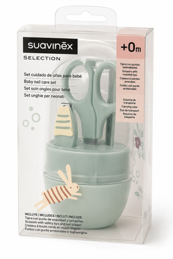Suavinex Nail Care Set (Scissors, Glass Nail File and Nail Clippers)