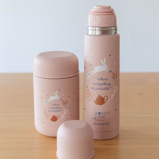 Suavinex Termo Líquidos Bebé Wonderland Verde / Rosa 500 ml