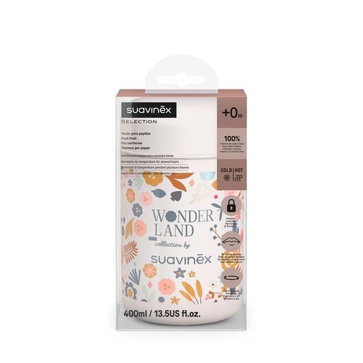 Suavinex Thermos pour aliments pour bébés Wonderland Blanc Imprimé