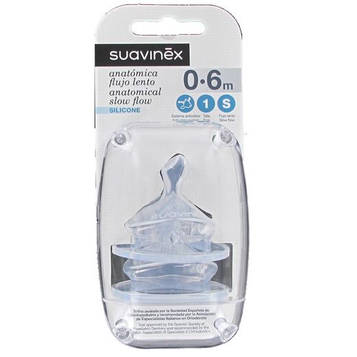 Suavinex Anatomical Silicone Teat T1 S 0-6m 2 U