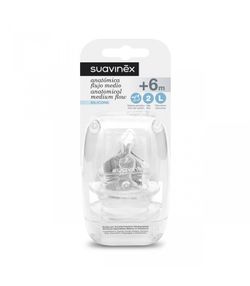 Suavinex Tetina Silicona Anatomica T2 L +6m 2 u