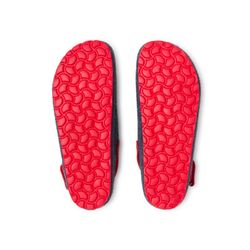 Suecos Zapatilla de Estar por Casa Hem Strap Azul Marino y Rojo