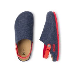 Suecos Zapatilla de Estar por Casa Hem Strap Azul Marino y Rojo