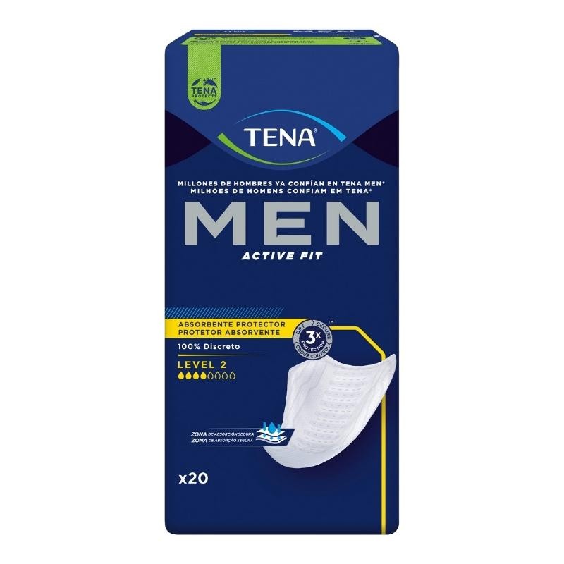 TENA Men Active Fit Protector Absorbente Level 2 20 Unidades — Farmacia  Núria Pau