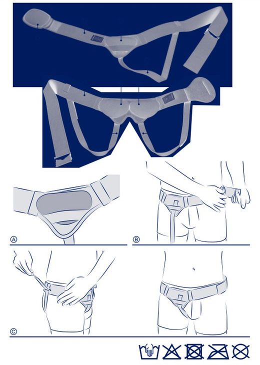 Thuasne Hernia Belt Unilateral Truss (adjustable right or left)