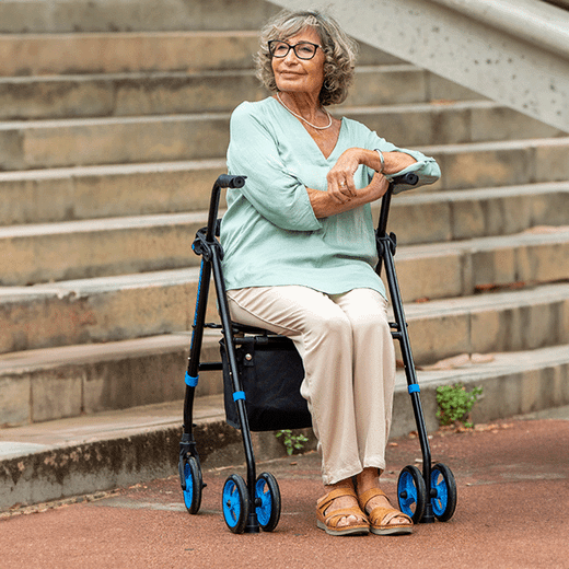 Déambulateur d'extérieur pliable en aluminium Totalcare Elite FP/FM