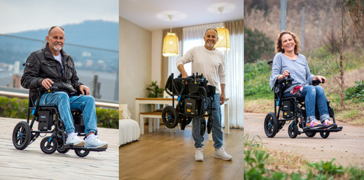 Cadeira de rodas elétrica Totalcare ITAKA 15 Ah, superleve, em alumínio.