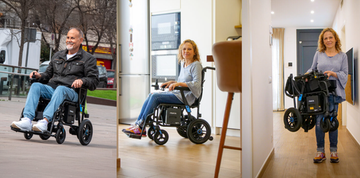 Cadeira de rodas elétrica Totalcare ITAKA 15 Ah, superleve, em alumínio.