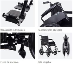 TotalCare Sillas de Ruedas Bariatrica Acero Plegable No Autopropulsable PC-20