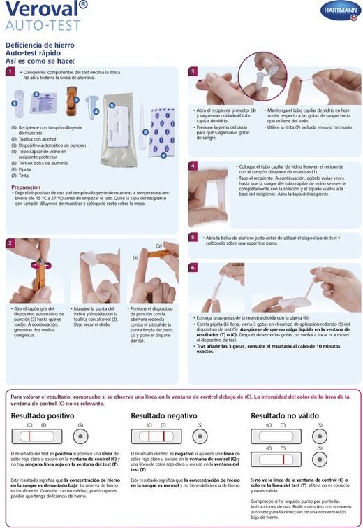 Veroval Autoteste Deficiência de Ferro 1 U