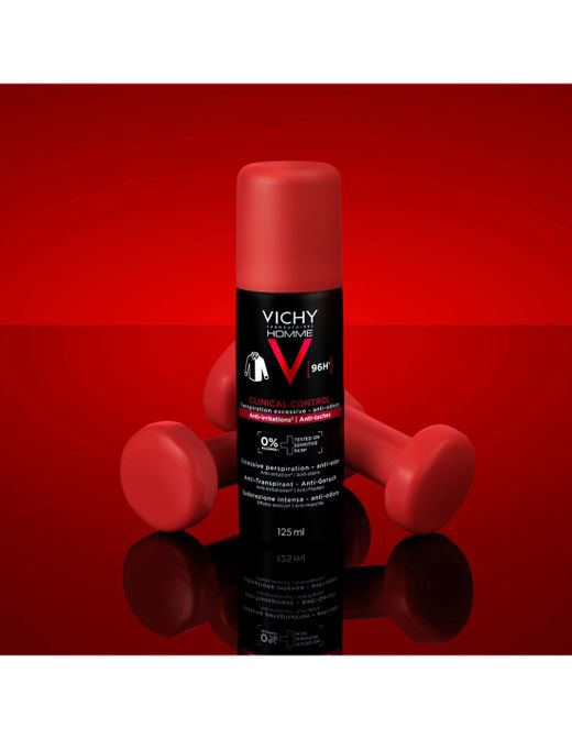 Vichy Homme 96H Clinical Control Transpiración Excesiva Anti-Olor Spray 125 ml