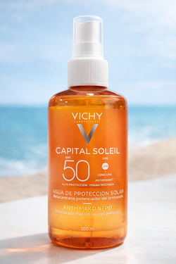 Vichy Capital Soleil Agua Solar Luminosidad SPF50 200 ml