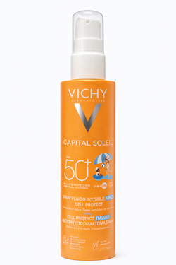 Vichy Capital Soleil Cell Protect Spray Fluido Invisible Niños SPF50+ 200ml