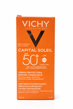 Vichy Capital Soleil Crema Protectora Rostro Toque Seco SPF50+ 50 ml