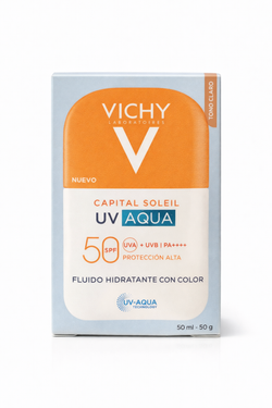 Vichy Capital Soleil UV-Aqua Fluido Hidratante Con Color SPF50 50 ml