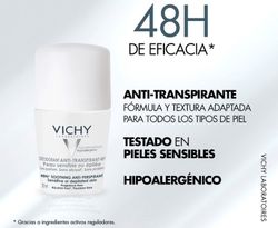 Vichy Desodorante Anti-Transpirante 48h Roll-On Piel Sensible 50 ml