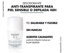 Vichy Desodorante Anti-Transpirante 48h Roll-On Piel Sensible 50 ml