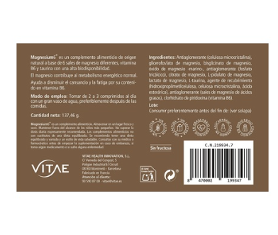 Vitae Pack Magnesium 6 Savings Pack 120 Tablets