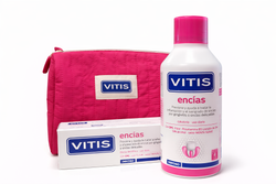 Vitis Pack Encías Pasta Dentífrica Uso Diario 100 ml + Colutorio 500 ml + Neceser