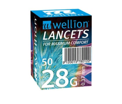 Wellion Lancetas 28G 0,37 mm 50 Lancetas (UNIVERSAL)