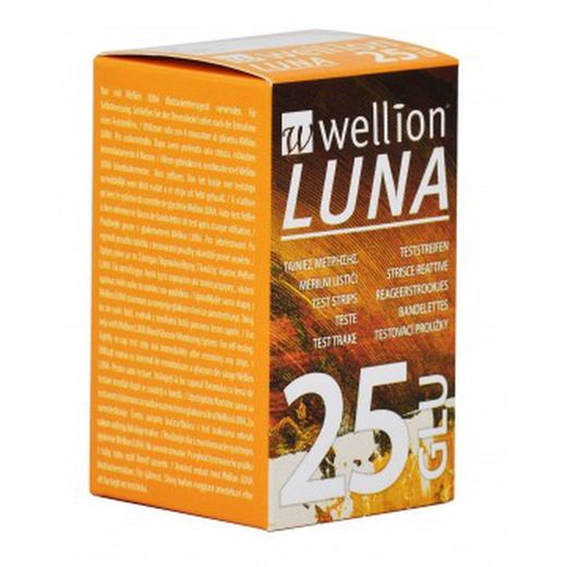PACK Wellion LUNA Meter + Wellion LUNA 25 Glucose Test Strips + Wellion Lancets 28G 0.37 mm (50 lancets)