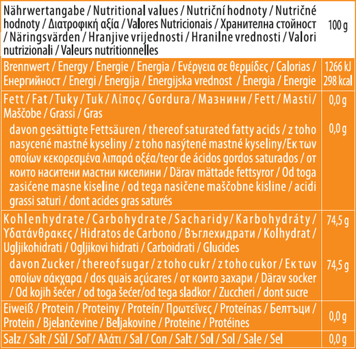 Xarope de Açúcar Invertido Wellion Laranja 10 Sachês