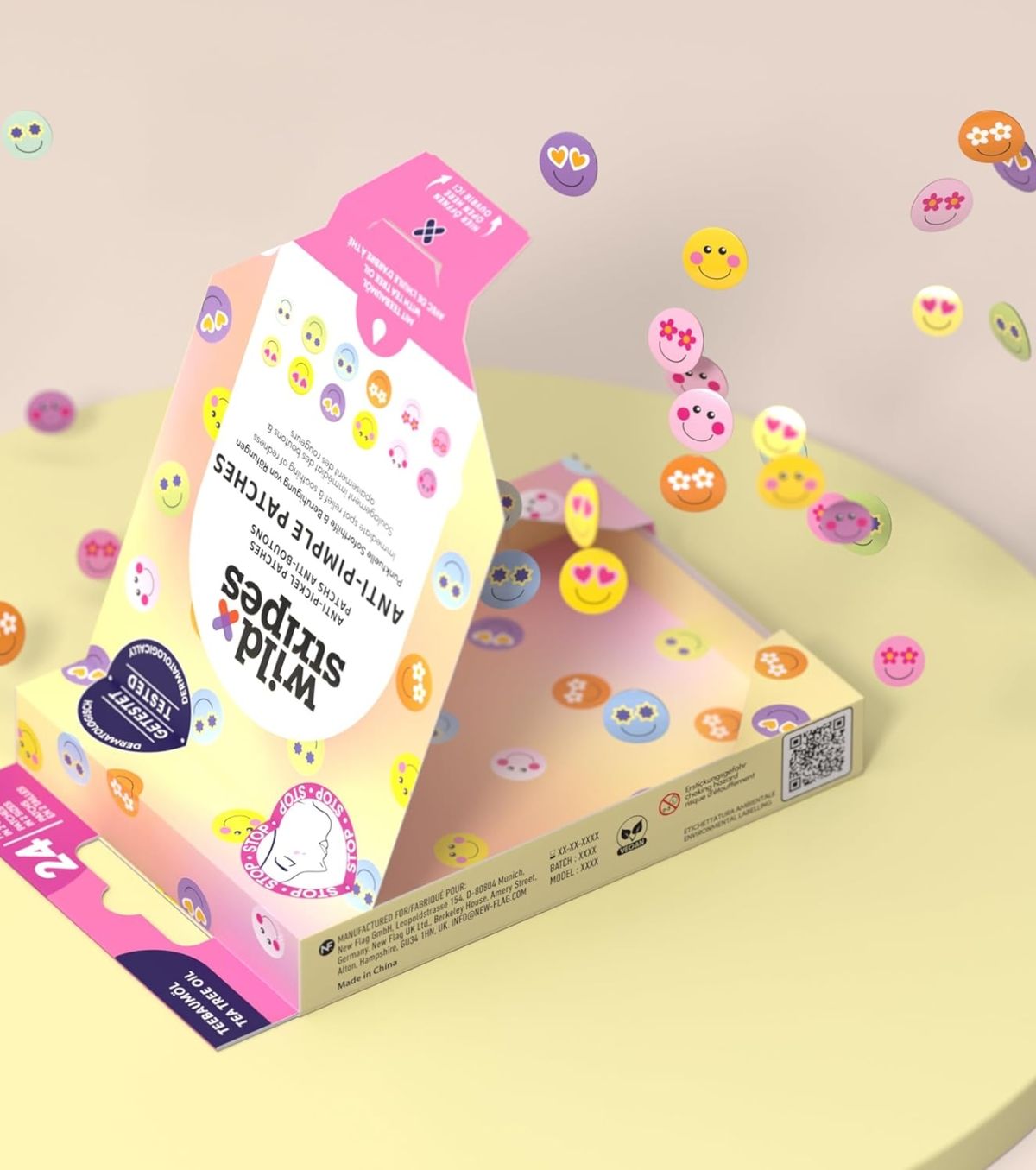 Wild Stripes Parches para Granos 24 Parches Plateados