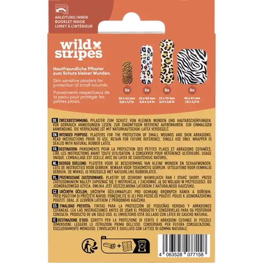 Wild Stripes Apósitos de Plastico Impermeables Animal Print 20 Unidades