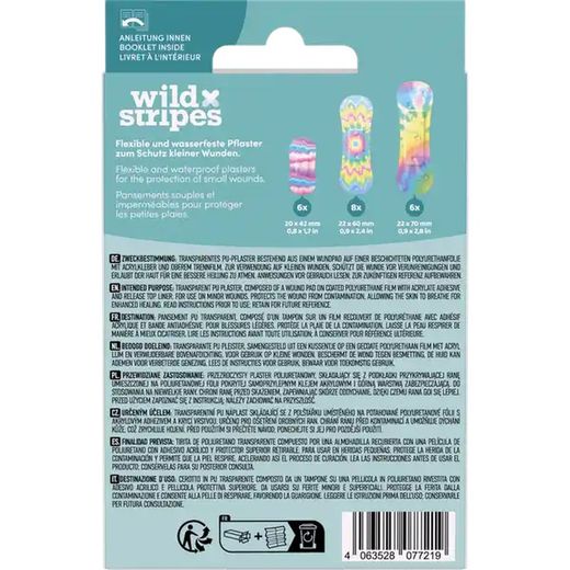 Wild Stripes Apósitos de Plastico Impermeables Fashion 20 Unidades