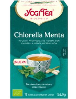 Chá Yogi Chlorella Menta 17 saquetas